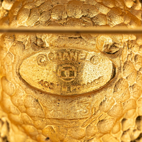 CHANEL Lion Sun Motif Brooch Gold Plated ⭐ - Picture 6 of 7